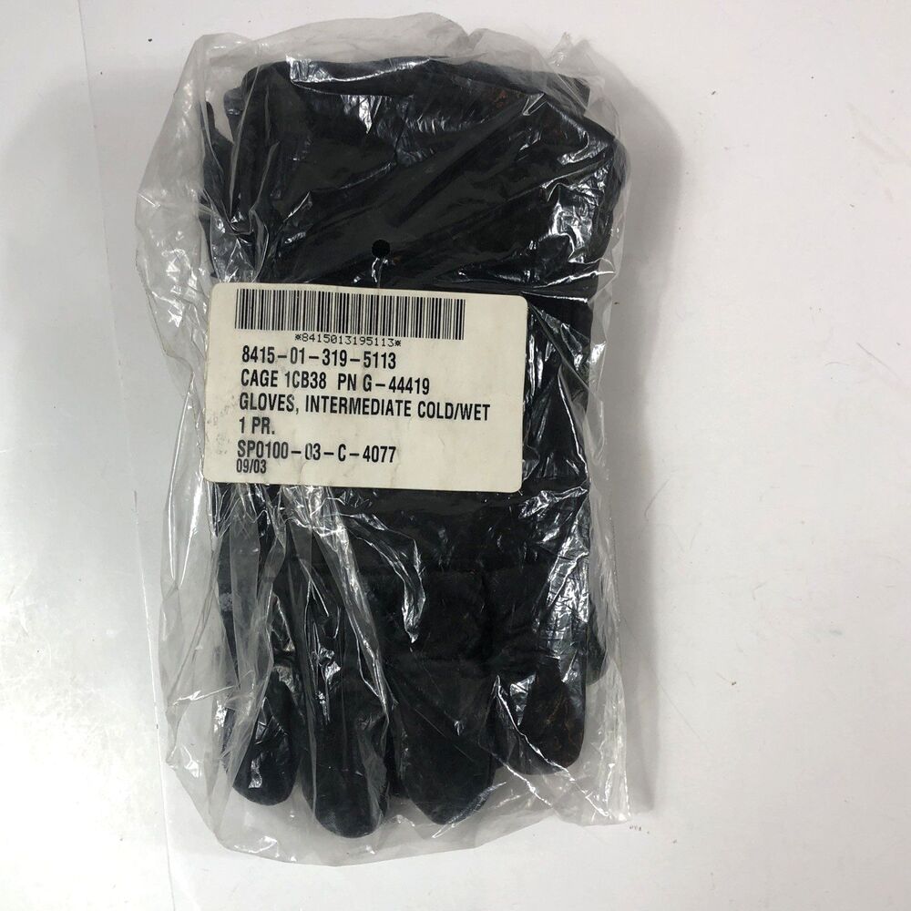US Military Intermediate 8415-01-319-5113 Cold/Wet Weather Gloves Size Small,